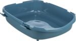 TRIXIE KATTENBAK PRIMO MET RAND BLAUW / WIT - Afbeelding 4