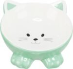 TRIXIE VOERBAK / DRINKBAK KATTENKOP VERHOOGD KERAMIEK ASSORTI - Afbeelding 2