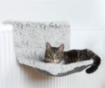 TRIXIE RADIATOR HANGMAT HARVEY LANGHAAR PLUCHE / VELOURS WIT ZWART - Afbeelding 4