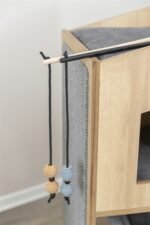 TRIXIE KATTENSPEELGOED SPEELHENGEL MET HALTER CITYSTYLE VILT / HOUT - Afbeelding 3