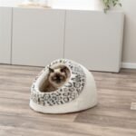 TRIXIE KATTENMAND IGLO LEO  SOFT PLUCHE CREME / PANTERPRINT - Afbeelding 9