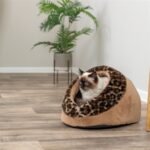 TRIXIE KATTENMAND IGLO LEO  SOFT PLUCHE BRUIN / PANTERPRINT - Afbeelding 9